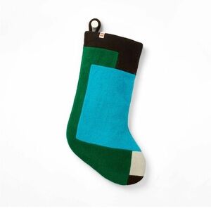 Target LEGO Holiday Stocking 20” Color Block Felt Green Blue Teal Black
